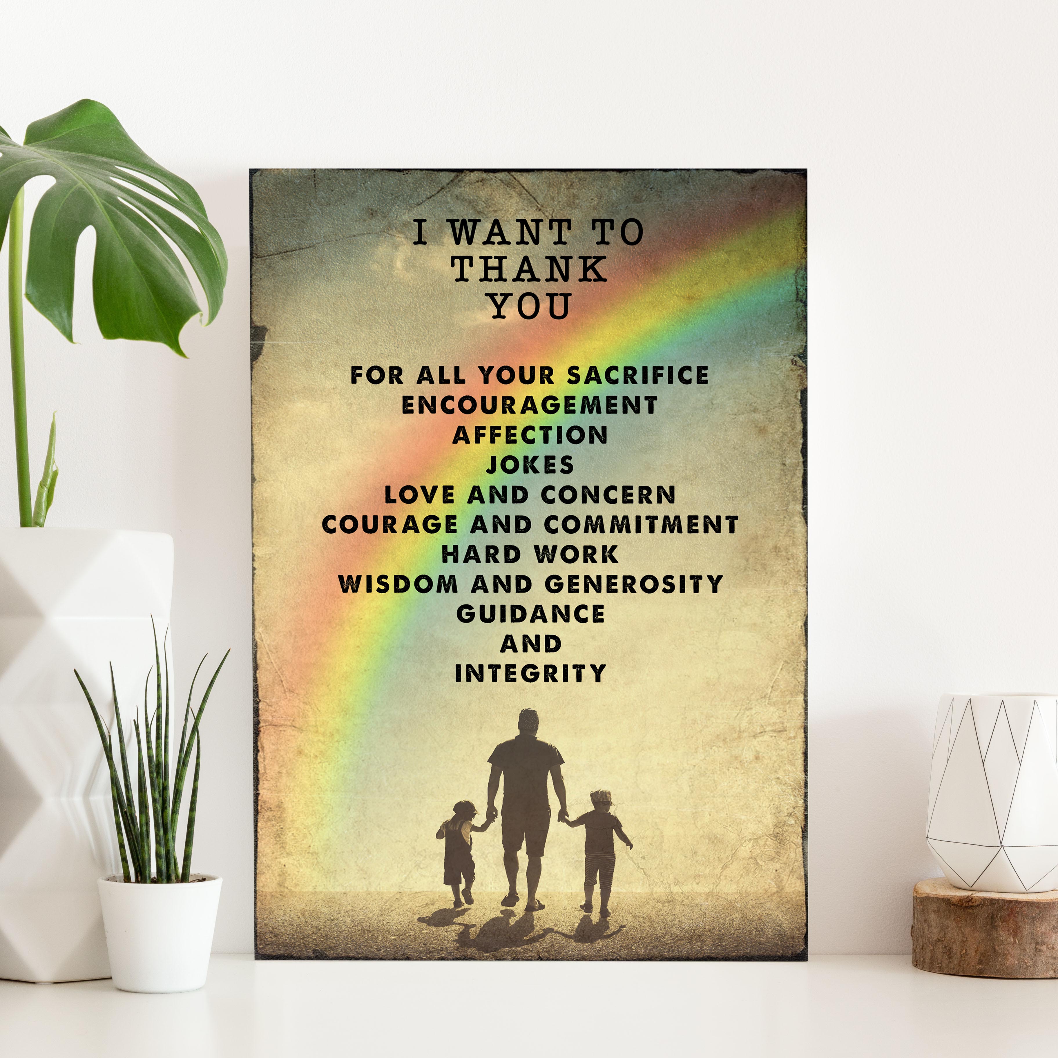 Thank You For Everything Father's Day Poster, Canvas